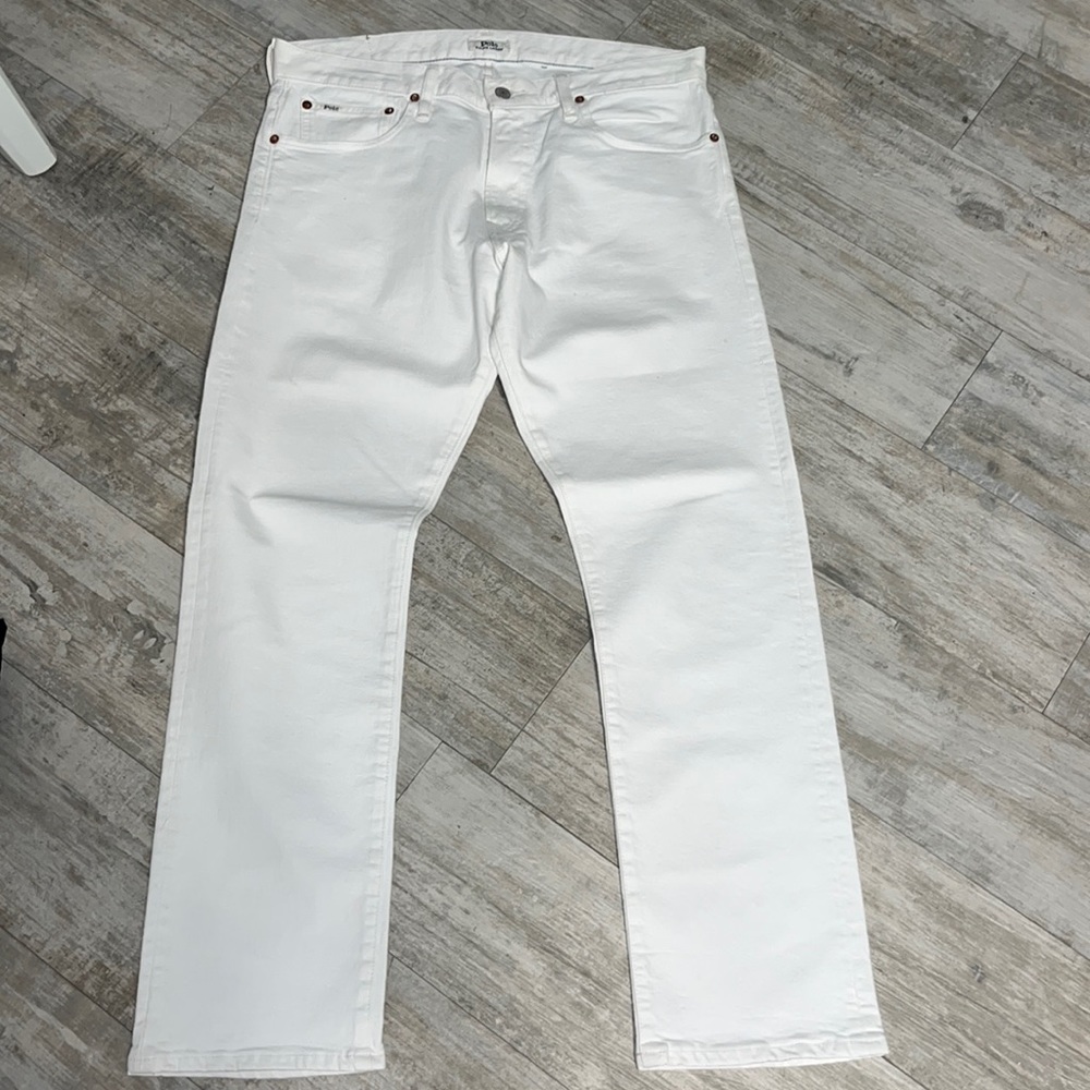 Men’s polo Ralph lauren white denim